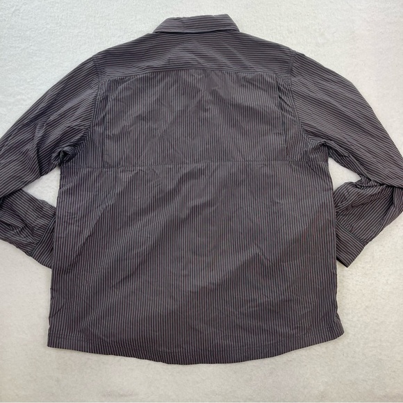 The North Face Men’s Dark Brown Striped Vented Button Up Long Sleeve Shirt Sz XL - Picture 8 of 8